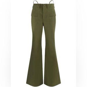 R13
Khaki Flare Leg Trousers NWOT